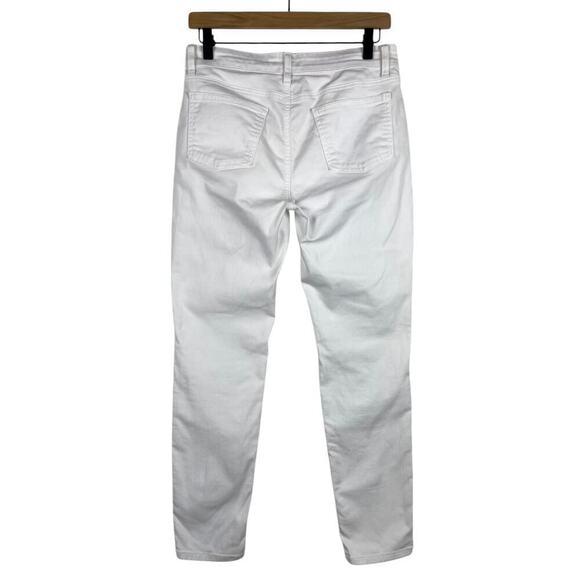 Eileen Fisher Organic Cotton Denim Slim Jean White Size 4 Minimalist Casual - Picture 7 of 11